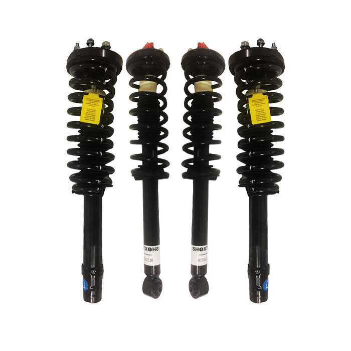 Shoxtec Full Set Complete Struts Assembly for 2003 - 2007 Honda Accord 3.0L V6 Coil Spring Shock Absorber Kits Repl. part no. 172123