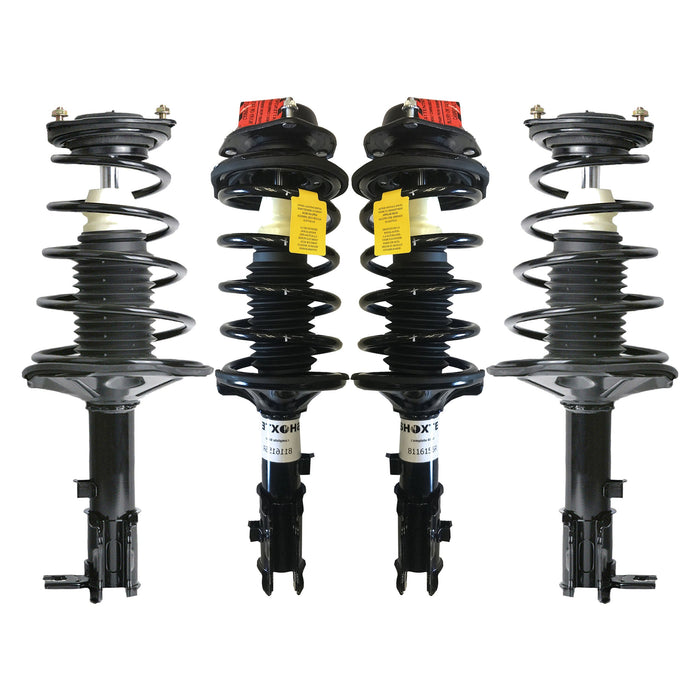 Shoxtec Full Set Complete Struts Assembly fits 2000-2005 Hyundai Accent Coil Spring Assembly Shock Absorber Kits Repl Part No. 171584 171585 171401 171400