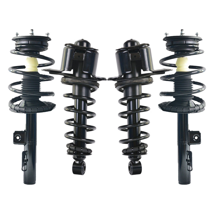 Shoxtec Full Set Complete Struts fits 2005 - 2007 Ford Five Hundred and Mercury Montego Coil Spring Assembly shock Absorber kit Repl no. 11293 11294 15181 15182