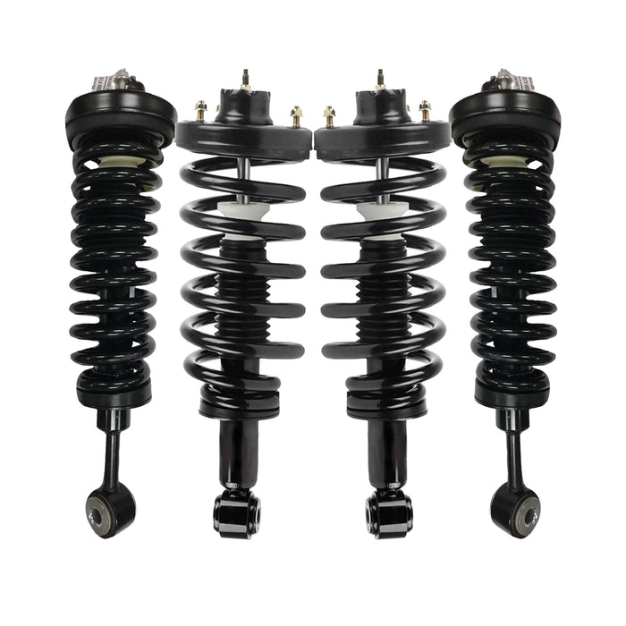 Shoxtec Full Set Complete Struts Replacement for 2003 - 2006 Ford Expedition 03-06 Lincoln Navigator Coil Spring Assembly Shock Absorber Repl. part no. 171369 171370