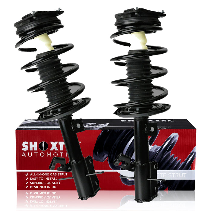 Shoxtec Front Complete Struts Assembly for 2007 - 2012 Nissan Sentra Base, SL, S Only; Coil Spring Shock Absorber Repl. Part no. 172379 172378