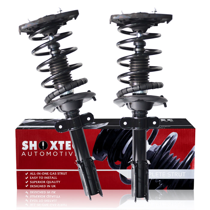 Shoxtec Rear Complete Strut Assembly Replacement for 14-16 Chevrolet Impala Limited;04-13 Chevrolet Impala; 04-07 Pontiac Grand Prix Cruiser Coil Spring Assembly Shock Absorber Kits Repl. Part no. 372471L 372471R