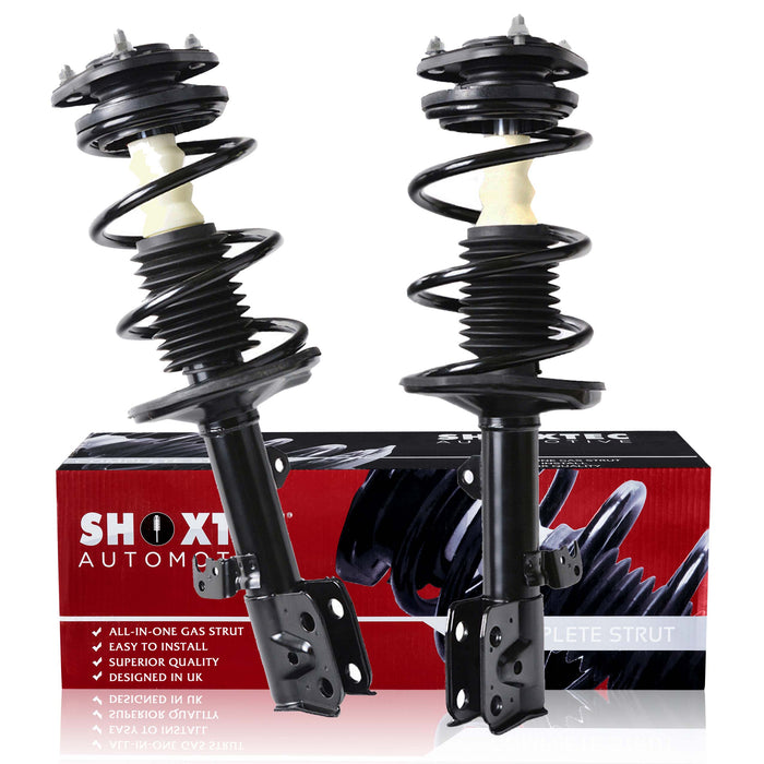 Shoxtec Front Complete Struts fits 2009-2012 Toyota Corolla; 2011-2013 Toyota Matrix Coil Spring Assembly Shock Absorber Repl. Part no. 572598 572597
