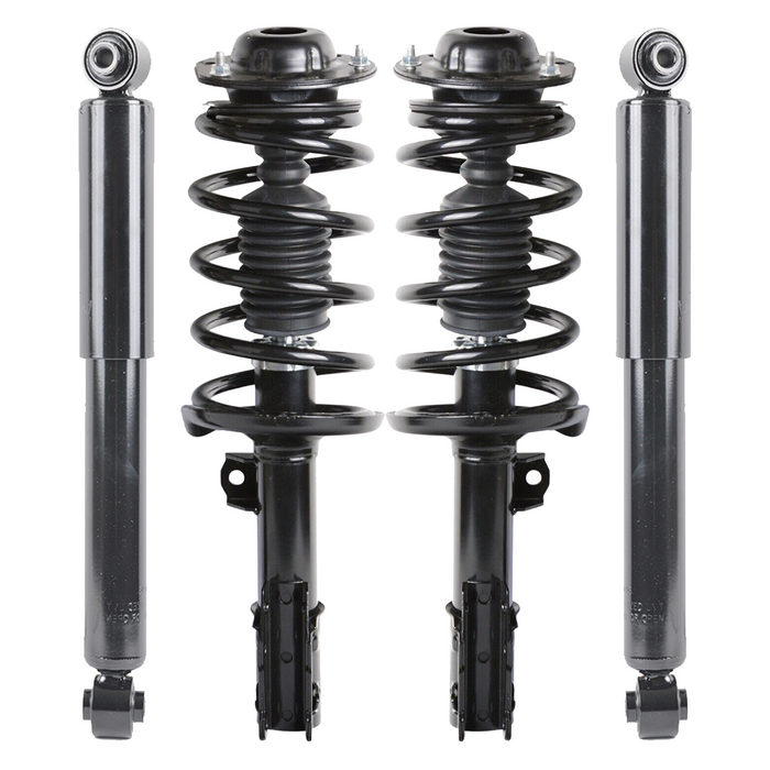 Shoxtec Full Set Complete Strut Shock Absorbers Replacement for 2004-2005 Chevrolet Malibu; Base,LS,LT Replacement for 2006-2007 Chevrolet Malibu; LS, LT, LTZ, SS Replacement for 2008 Chevrolet Malibu; Classic LS, Classic LT
