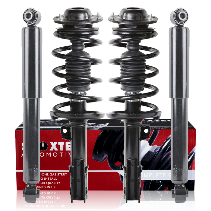 Shoxtec Full Set Complete Strut Shock Absorbers Replacement for 2004-2005 Chevrolet Malibu; Base,LS,LT Replacement for 2006-2007 Chevrolet Malibu; LS, LT, LTZ, SS Replacement for 2008 Chevrolet Malibu; Classic LS, Classic LT