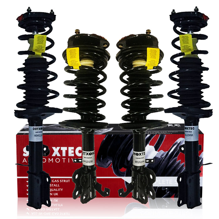 Shoxtec Full Set Complete Struts for 1998 - 2002 Chevrolet Prizm; 1993 - 2002 Toyota Corolla; Coil Spring Assembly Shock Absorber Repl. 271951 271952 171954 171953
