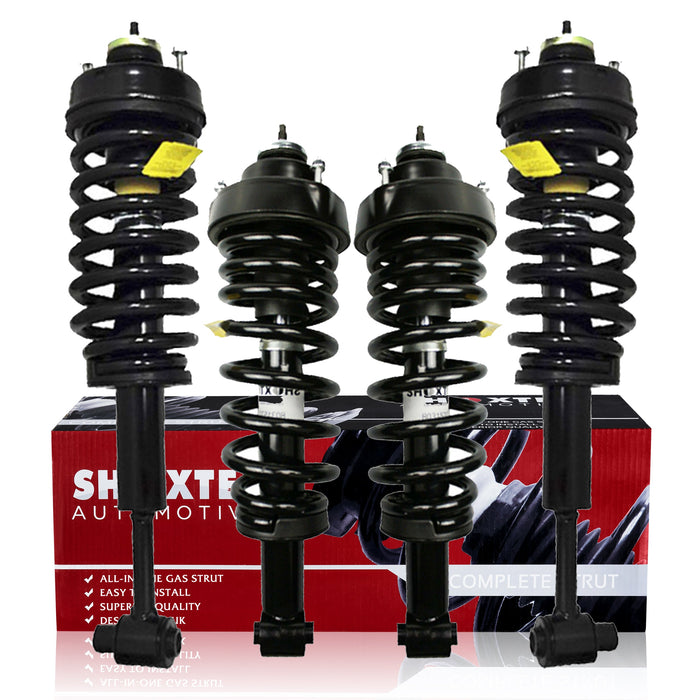 Shoxtec Full Set Complete Struts Assembly for 2002-2003 Ford Explorer; 2002-2003 Mercury Mountaineer Coil Spring Shock Absorber Repl Part no. 171321 171322