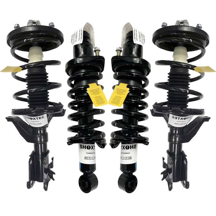 Shoxtec Full Set Complete Struts Assembly for 2001 - 2005 Honda Civic Coil Spring Assembly Shock Absorber Repl. Part No. 171340LR 171434 171433