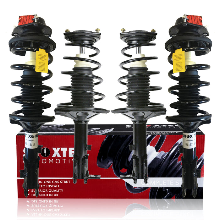 Shoxtec Full Set Complete Struts Assembly fits 2000-2005 Hyundai Accent Coil Spring Assembly Shock Absorber Kits Repl Part No. 171584 171585 171401 171400