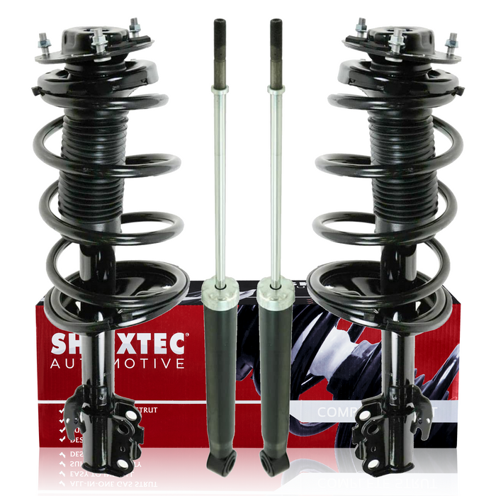 Shoxtec Full Set Complete Strut Shock Absorbers Replacement for 2005-2010 Toyota Sienna; 3.3L V6, 3.5L V6, FWD Repl. Part No.172363,172364, 37301