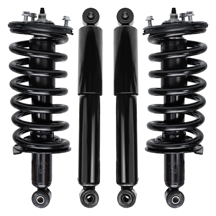 Shoxtec Full Set Shock Absorbers Replacement for 2005-2015 Nissan Armada; 4WD, RWD, 2004 Nissan Pathfinder Armada; LE, SE, 4WD RWD without Automatic Rear Air Leveling System, Repl. Part No.171358, 37253