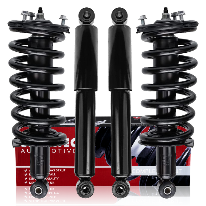 Shoxtec Full Set Shock Absorbers Replacement for 2005-2015 Nissan Armada; 4WD, RWD, 2004 Nissan Pathfinder Armada; LE, SE, 4WD RWD without Automatic Rear Air Leveling System, Repl. Part No.171358, 37253