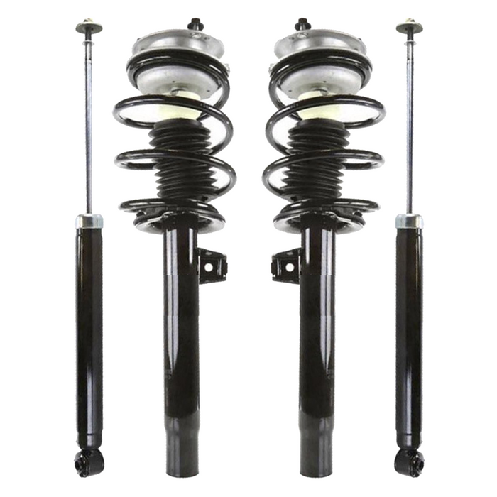 Shoxtec Full Set Complete Strut Shock Absorbers Replacement for 00 BMW 323Ci; Replacement for 99-00 BMW 323i; Replacement for 01-06 325Ci; Replacement for 01-05 325i; Replacement for 00 328Ci; Replacement for 01-06 BMW 330Ci;