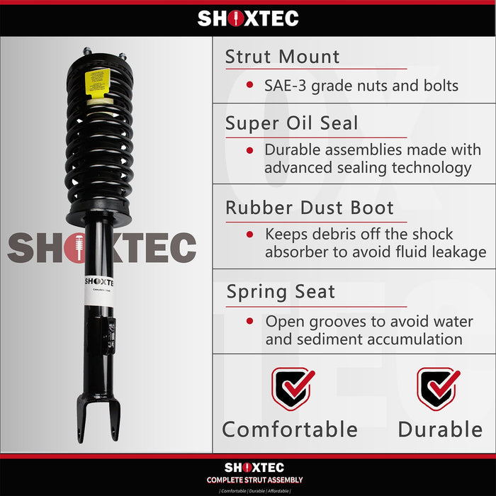 Shoxtec Front Complete Struts Assembly Replacement for 2015-2022 Chevrolet Colorado; Replacement for 2015-2022 GMC Canyon; RWD, 4WD Repl. part no. 172919