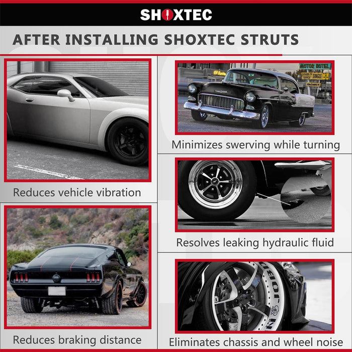 Shoxtec Front Complete Struts Assembly for 2009 2010 Dodge Ram 1500; 2011 - 2018 Ram 1500; 2019 2020 RAM 1500 Classic Coil Spring Shock Absorber Kits Repl. part no. 172292